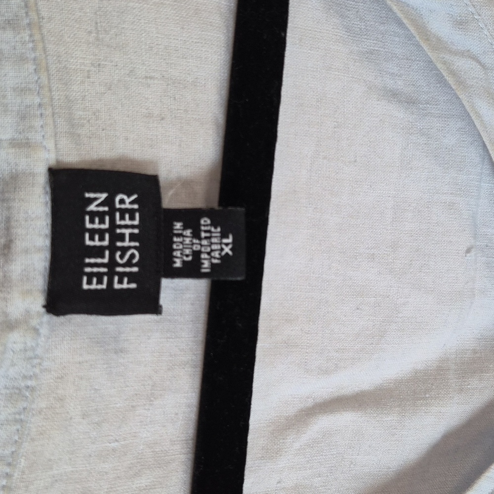 Eileen Fisher | 100% Irish linen Light Blue Button-Up Blouse Sz XL - Picture 2 of 8